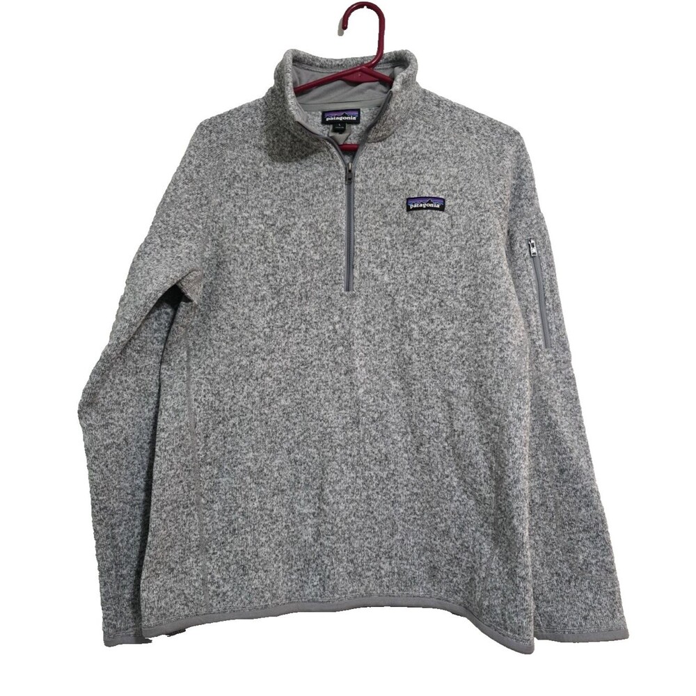 Patagonia Better Sweater 1/4 Zip Fleece Women's Large Marled Gray 25617